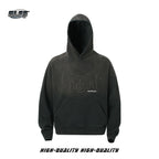 GLFS Distressed Heavy Washed Gradient Embroidery Patch Hoodie