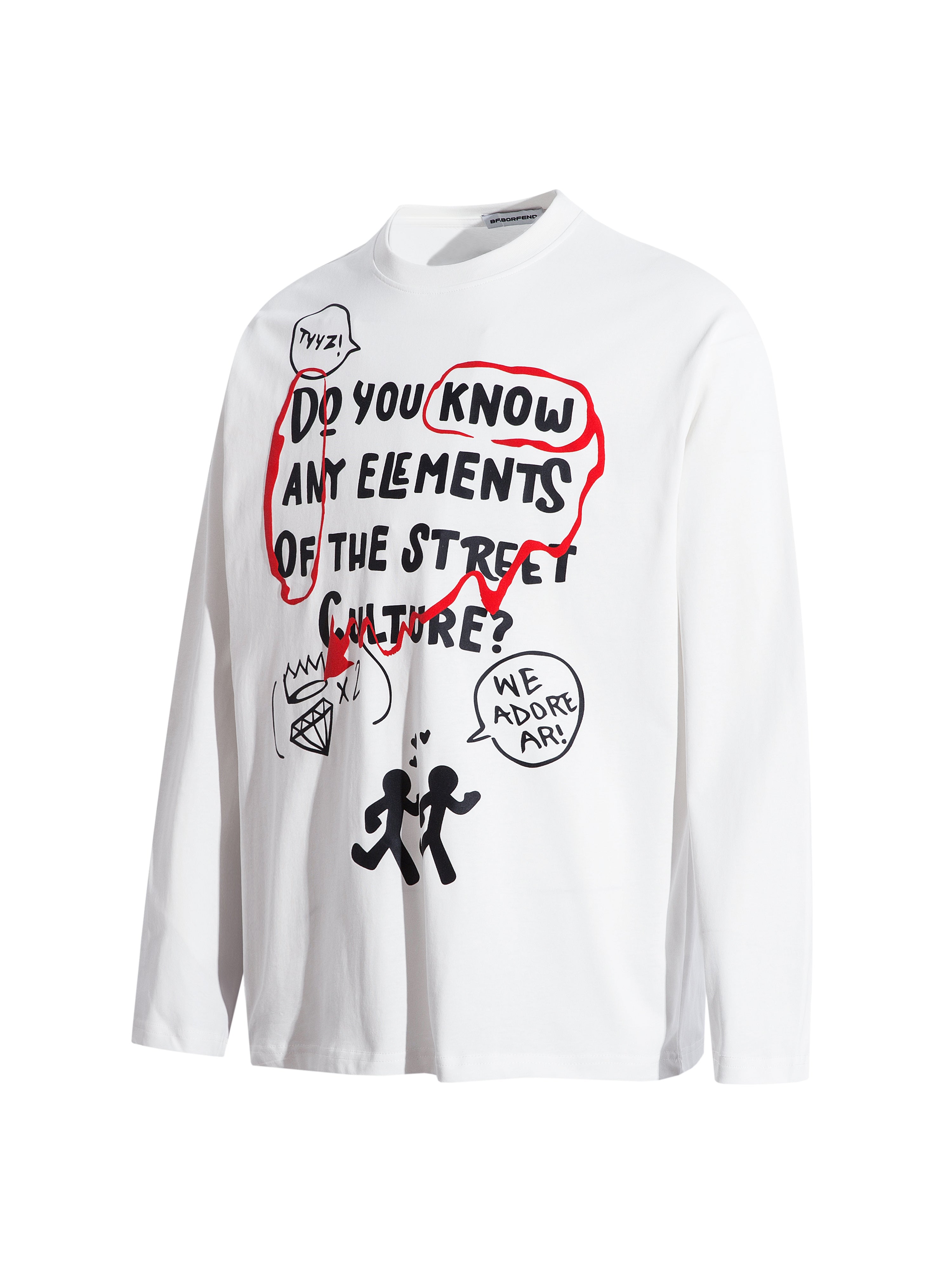 BF. BORFEND Street Letter Loose Sweatshirt