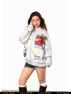 BLACKBB Graffiti Pioneer Flight Zipper Jacket Biker