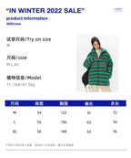BLACKBB Contrasting Striped Fleece Embroidered Cotton Jacket