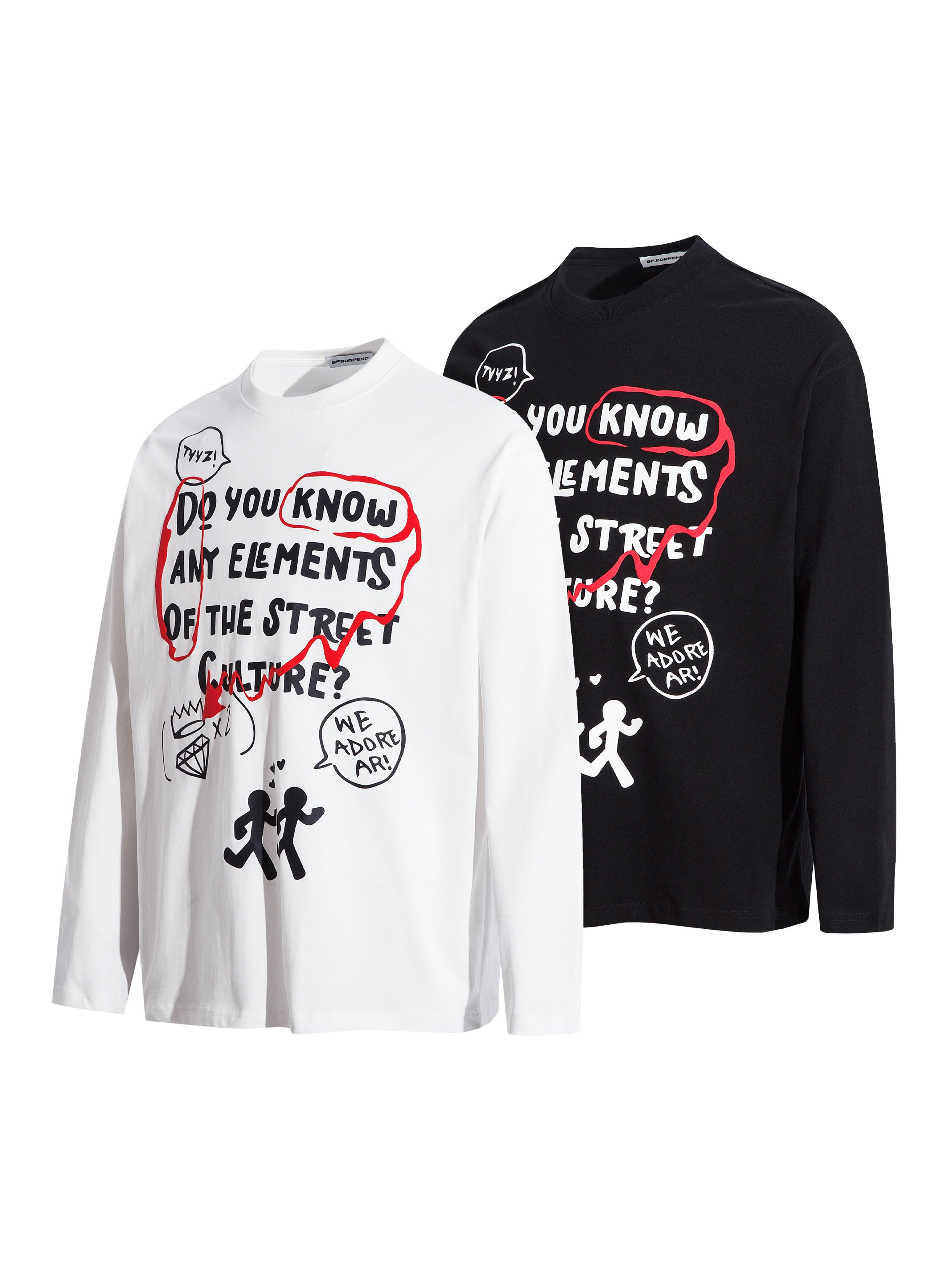 BF. BORFEND Street Letter Loose Sweatshirt