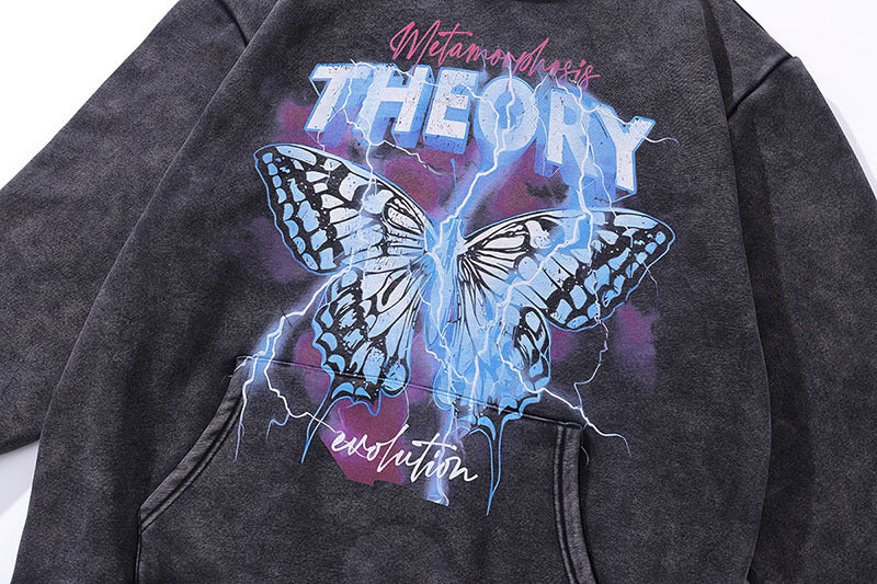 TKPA Butterfly Washed 100% Cotton Hoodie