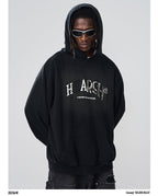 Harshandcruel wash graffiti modified embroidery Hoodie