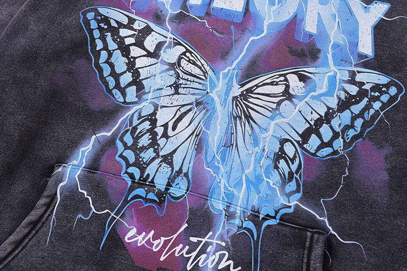 TKPA Butterfly Washed 100% Cotton Hoodie