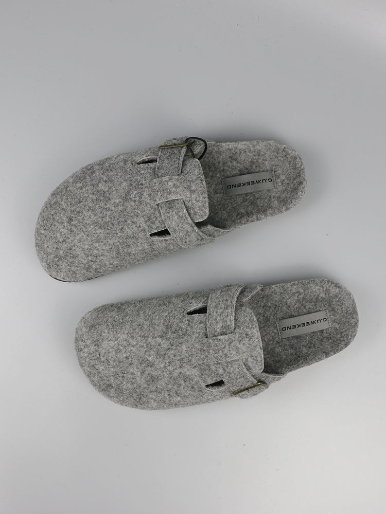 Wool Tweed Clogs