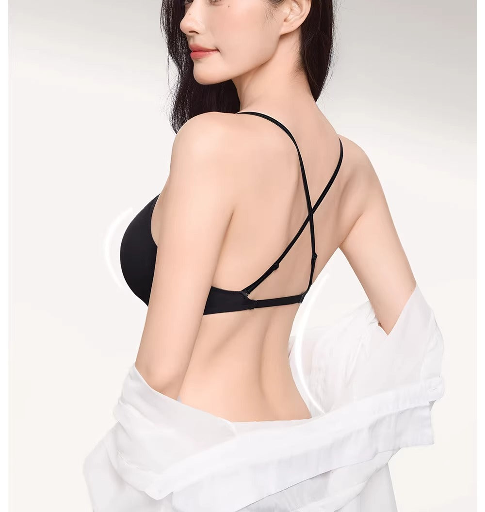 Secret World Thin Shoulder Strap Gather Bra