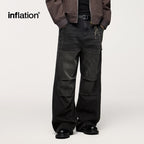 "Clearance"INFLATION Dirty Fit Cut Straight Jeans