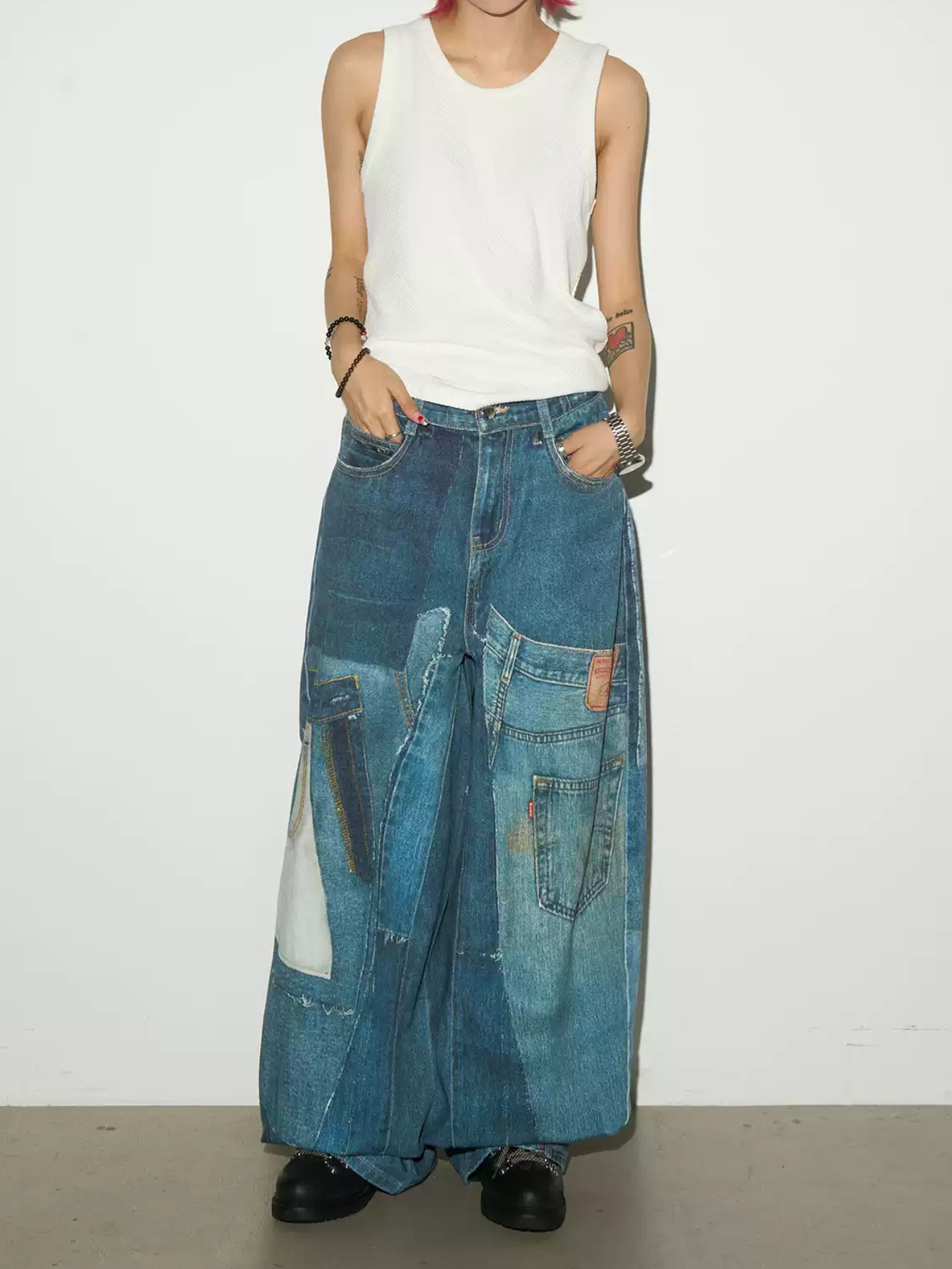 MICHINNYON print denim