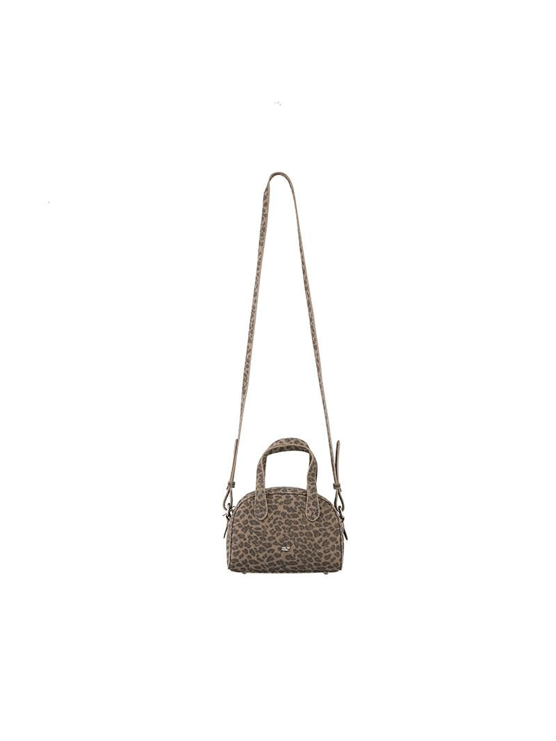 The CryingCenter leopard print small leather Boston bag