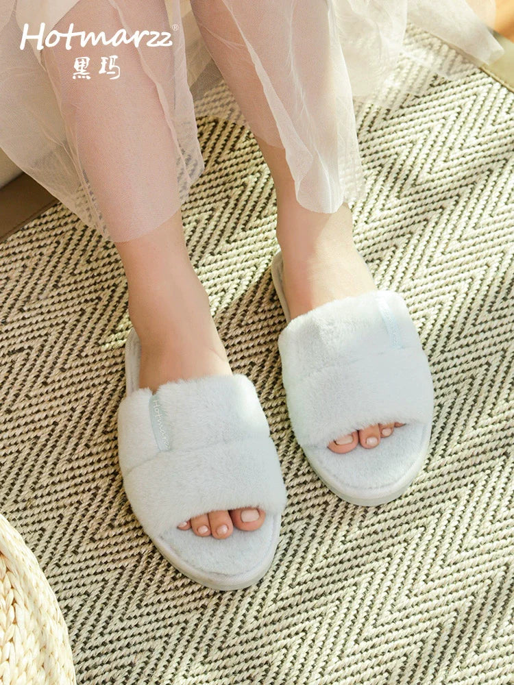 Hotmarzz Plush Cotton Mop Thick Bottom Fluffy Slippers