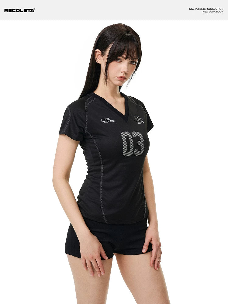 RECOLETA Contrast Digital Print Football Tee