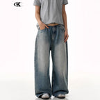 11KN Straight and Thin Three-dimensional Loose Jeans