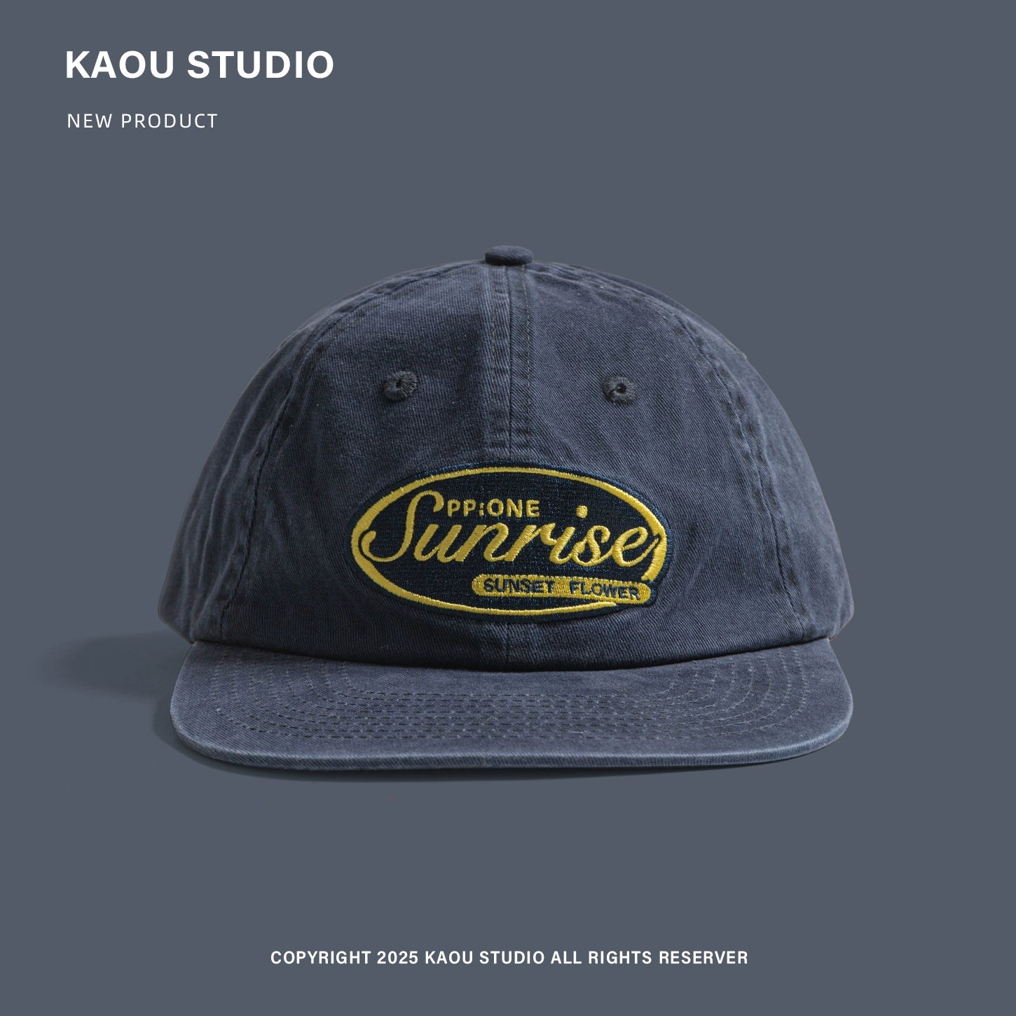 Kac Hip-hop Embroidered Flat Brim Baseball Cap