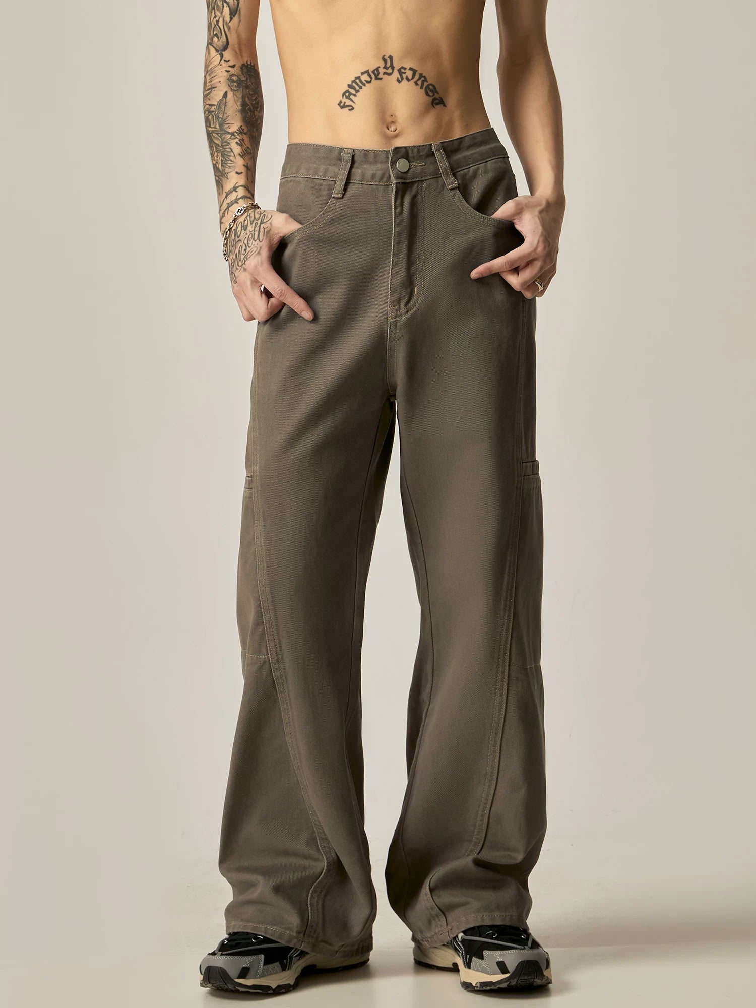 ISIETS Straight Cleanfit Vintage Work Pants