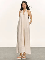 Anna Aneae Premium V-Neck Neck Dress