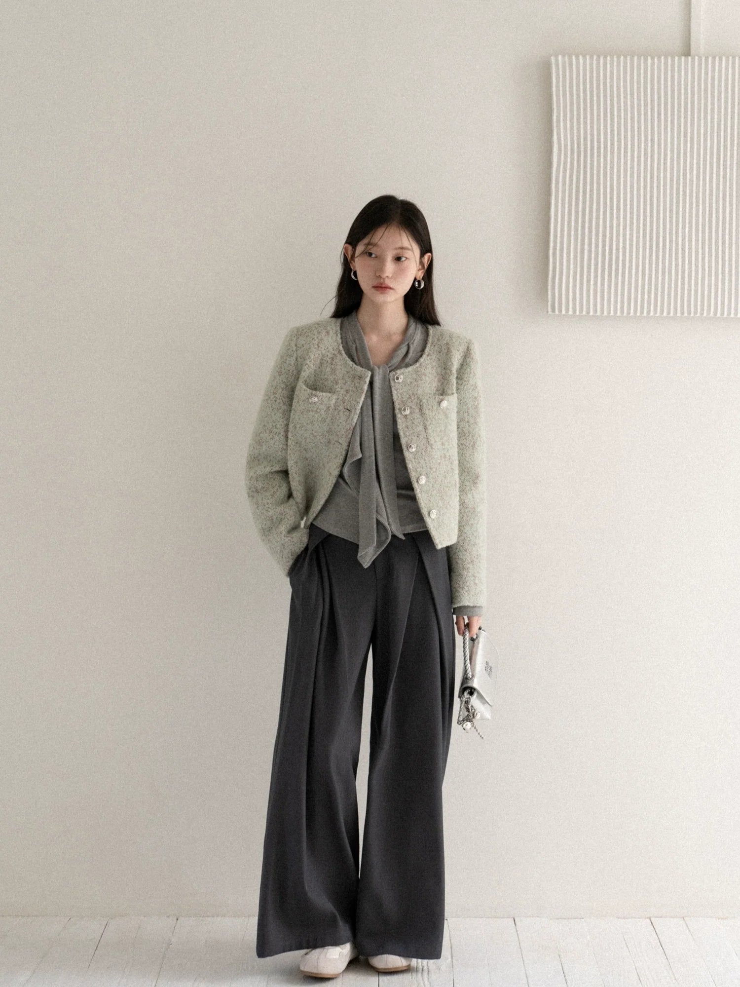 Cantonstory Premium Loose Tweed Short Jacket