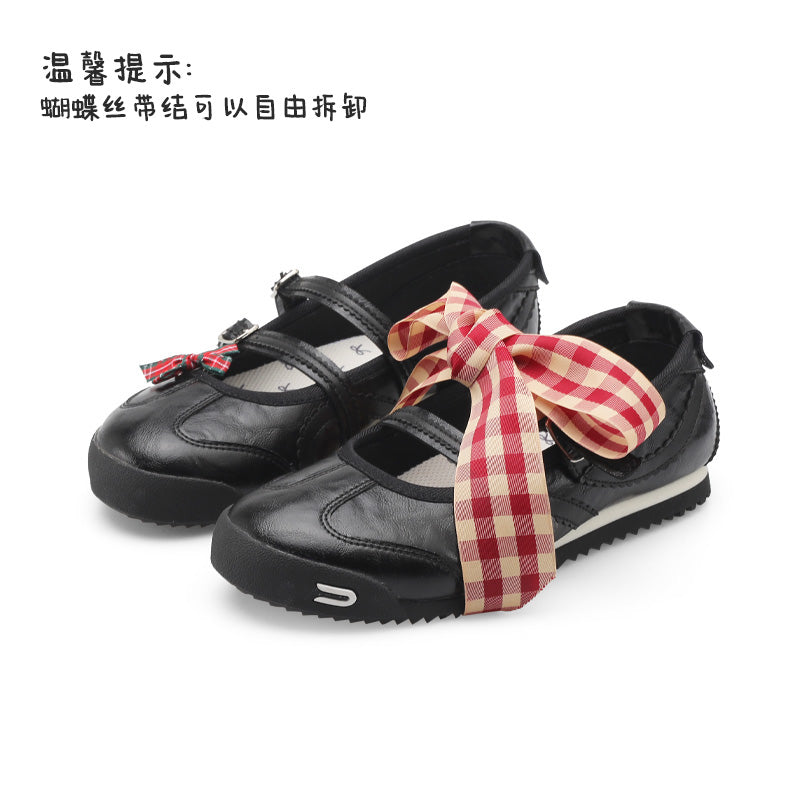 Cat & Sofa Mary Jane Silver Ballet Flats