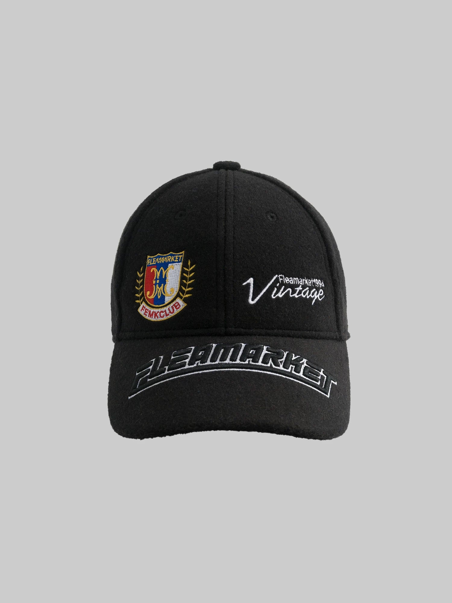 Fleamarket Autumn Cashmere Brim Embroidered Baseball Cap