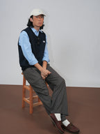 O3PARK Vintage College Style Sleeveless Sweater