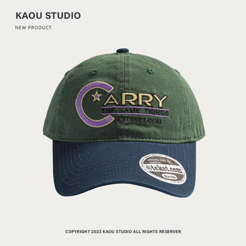 KAOU Carry Green Color-block Letter Cap