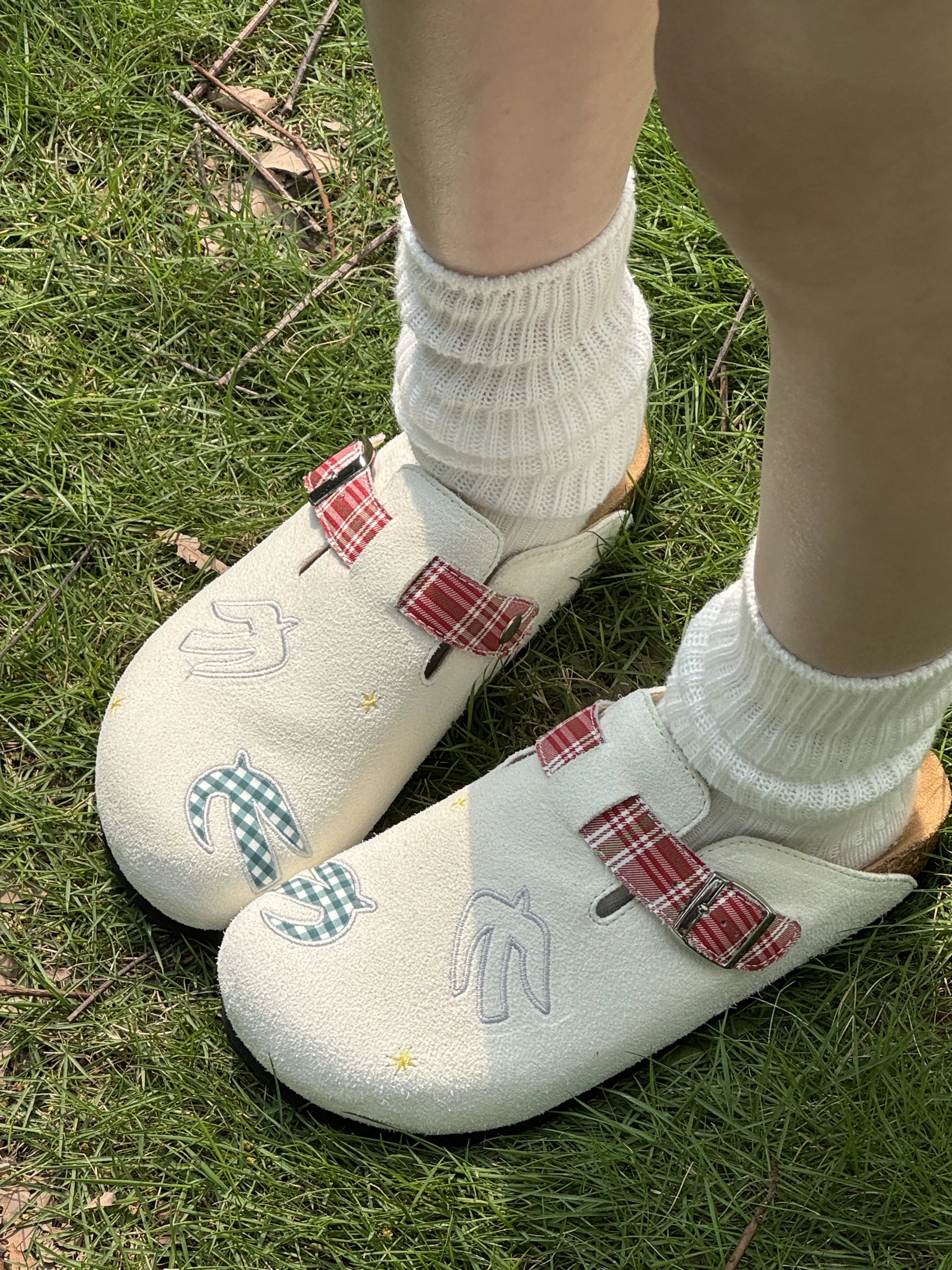 Cat & Sofa Pigeon Birkenstock Slip-On Mules