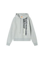 DONSMOKE Front Shoulder Vertical Word Versatile Hooded Sweater