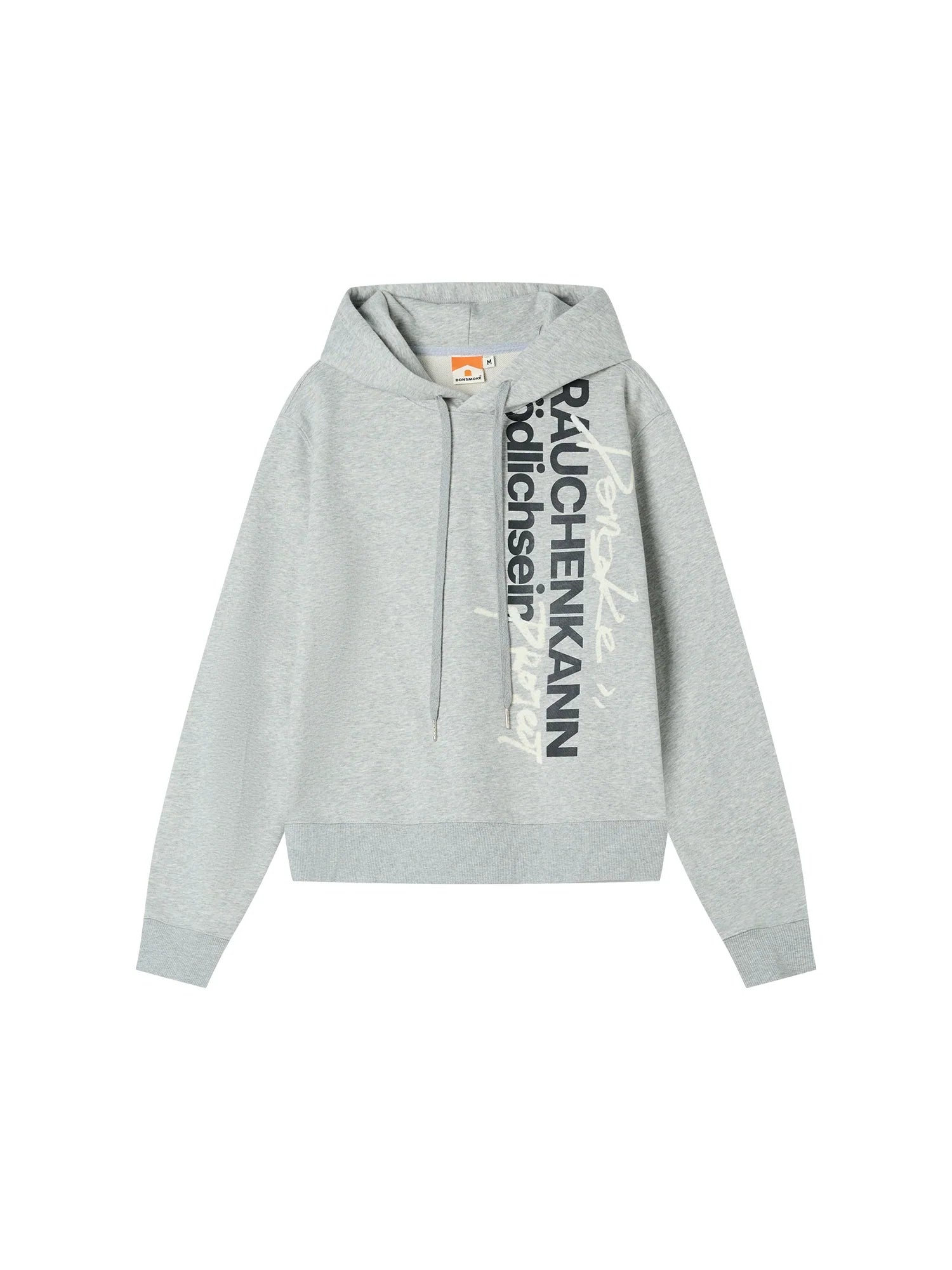 DONSMOKE Front Shoulder Vertical Word Versatile Hooded Sweater