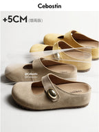 Cebostin Platform Birkenstock Half Slippers