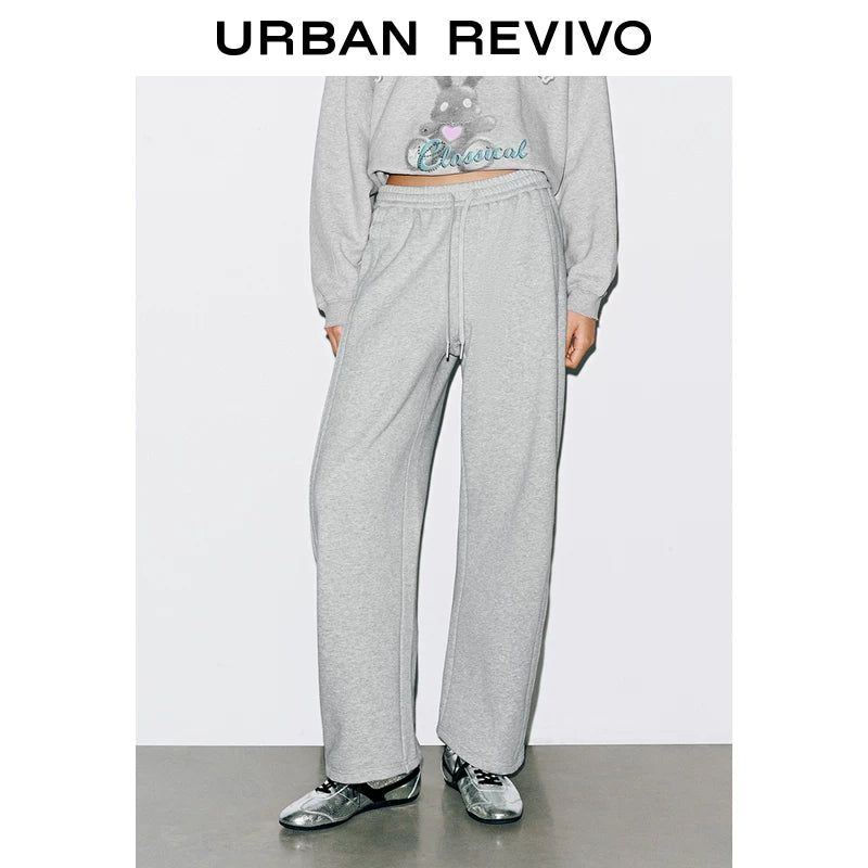Urban Revivo High Waist Drawstring Scimitar Pants
