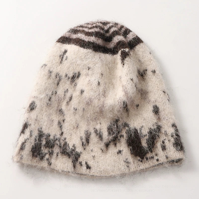 YORSOY Retro Tie-dye Knitted Wool Hat