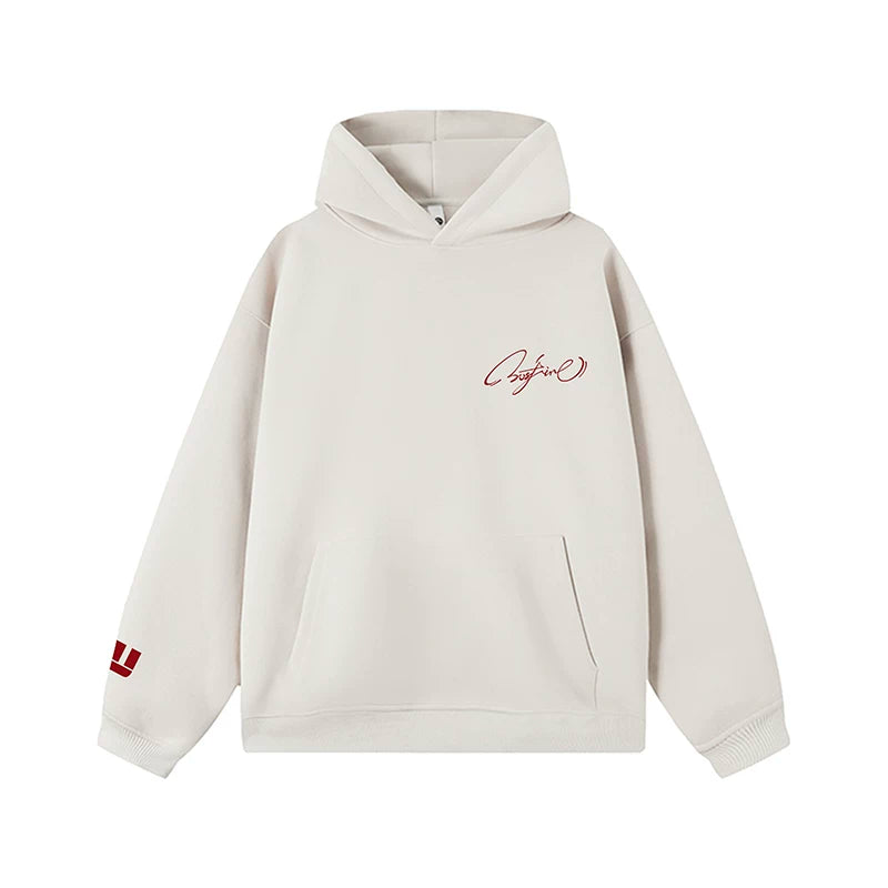 sostine Letter Design Hooded Couple Jacket