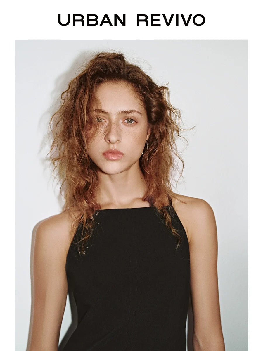 URBAN REVIVO Temperament Super Short Sleeveless Dress