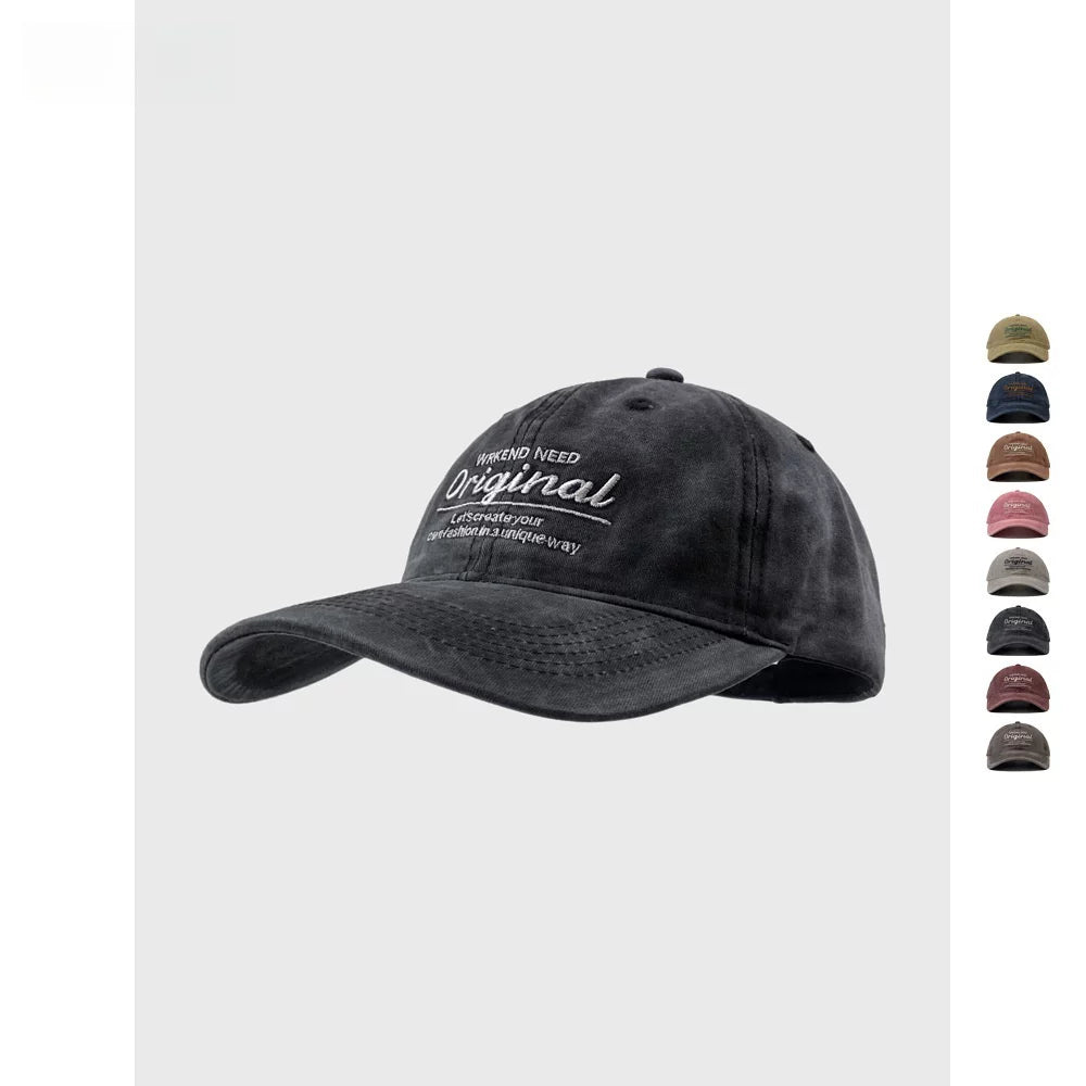 SONDER SHOP Washed Old Letter Baseball Cap