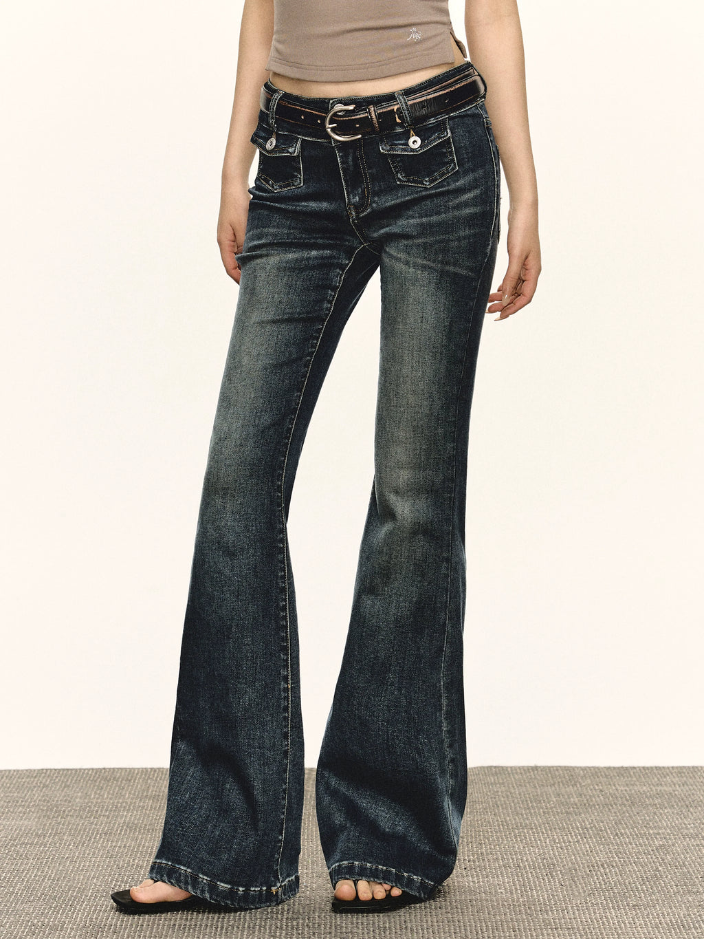 Ariseism Vintage Low-rise Pull Jeans