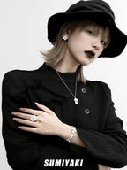 SUMIYAKI Cherry Blossom Zircon Cold Simple Necklace