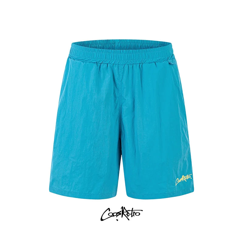 CoosRetro Embroidered Casual Loose Shorts