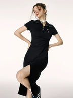Imone Pumped Lapel Temperament Dress