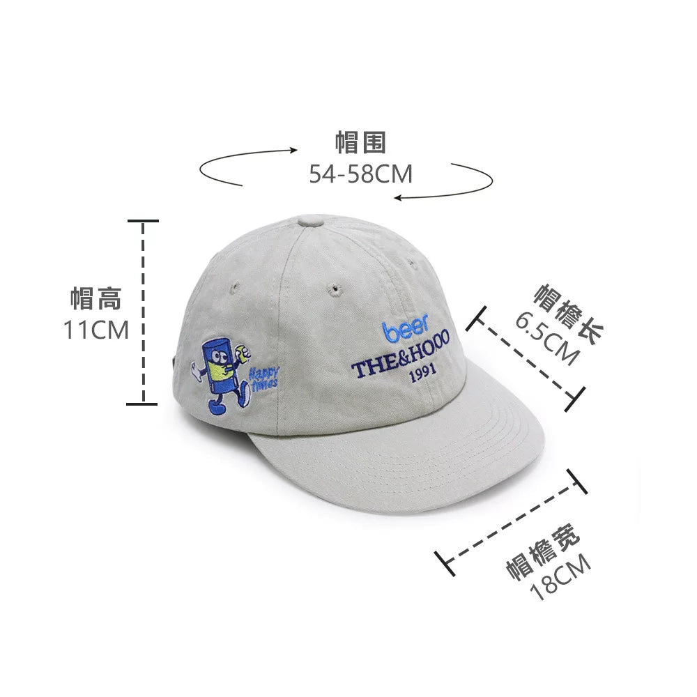 SONDER SHOP Happy Time Cartoon Peaked Cap