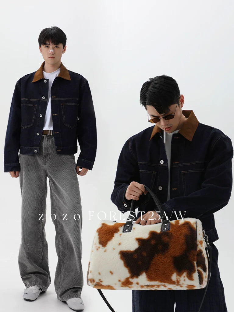 ZOZOFOREST Spliced Collar Premium Denim Jacket