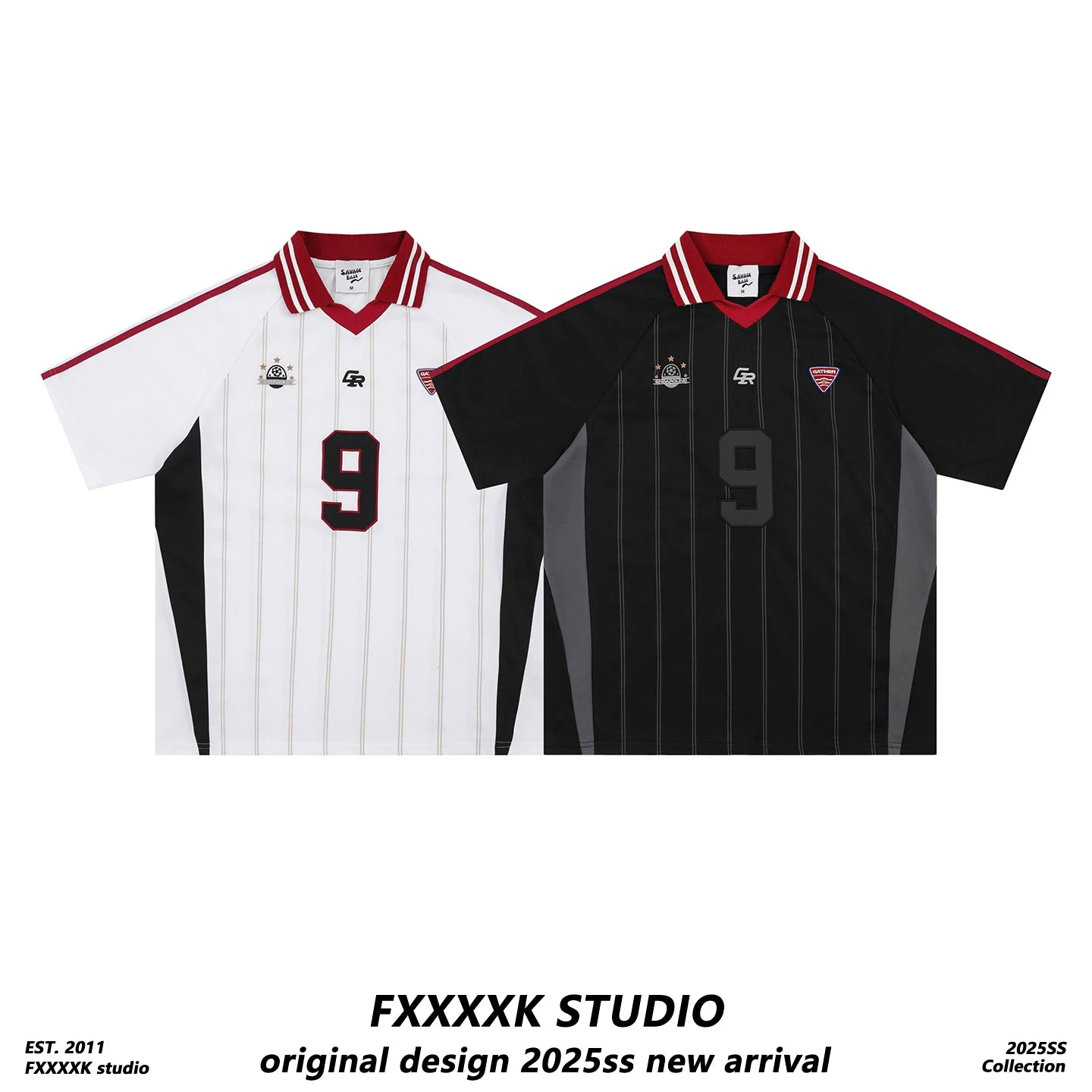 FXK Original V Neck Lapel Digital Jersey Short Sleeve