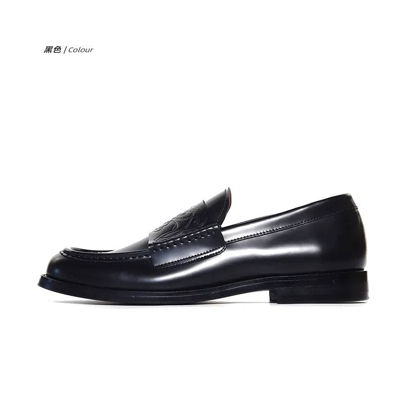 SHENLV STUDIO Vampire embossed cowhide loafers
