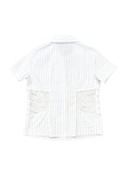 CHAI Lace Dagger Splicing Waist Shirt Tee