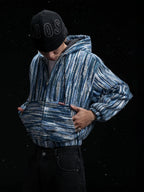 WHOOSIS Woven Fabric Rope Embroidery Hooded Jacket