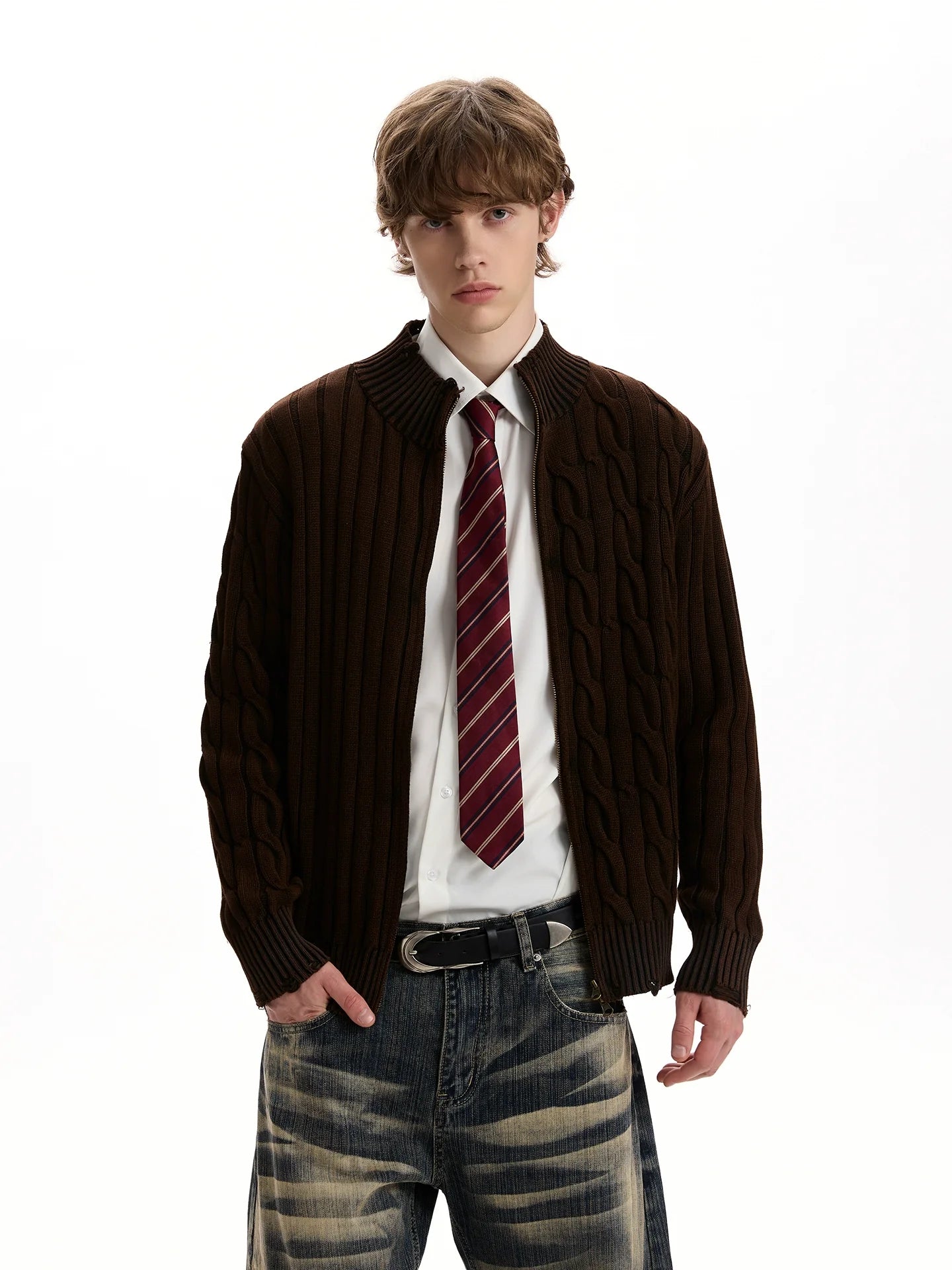 A PUEE Vintage Twist Knitted Sweater