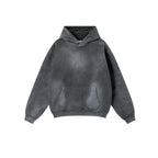 BE Retro Distressed Spray Dye Fleece Loose Hoodie