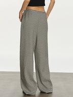Anna Aneae Striped Lazy Loose Casual Straight Pants