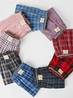 Giordano Underwear Men's Three-Pack Cotton Woven Contrast Boxers