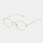 PLCOIN Oval Gold Titanium Glasses Anti-Blue Light Myopia