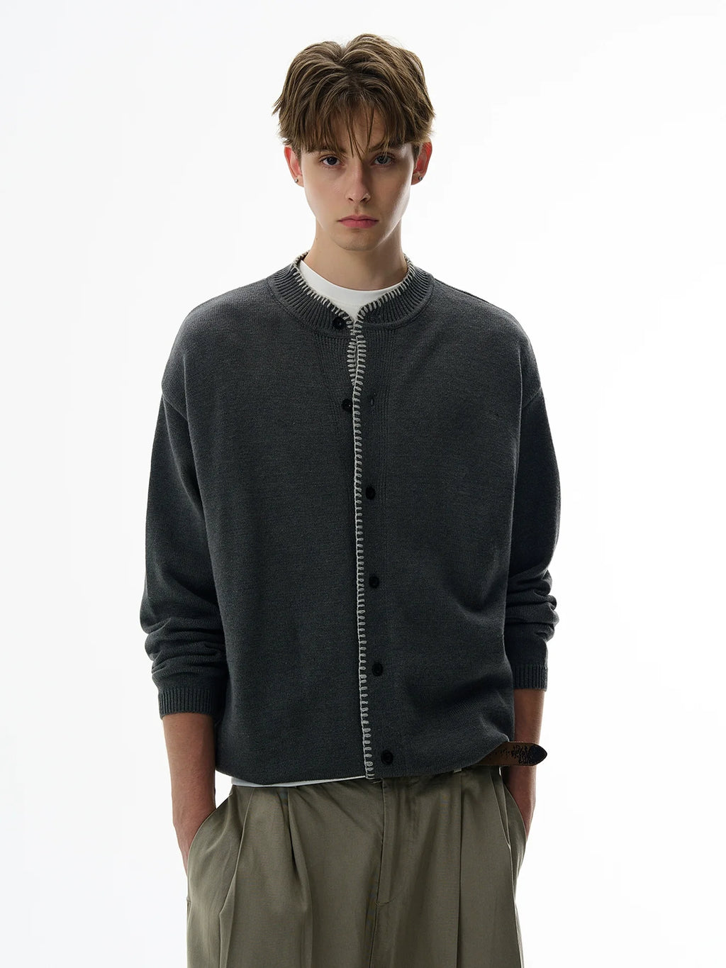 CHOIZE Vintage Casual Loose Versatile Knitted Sweater Jacket