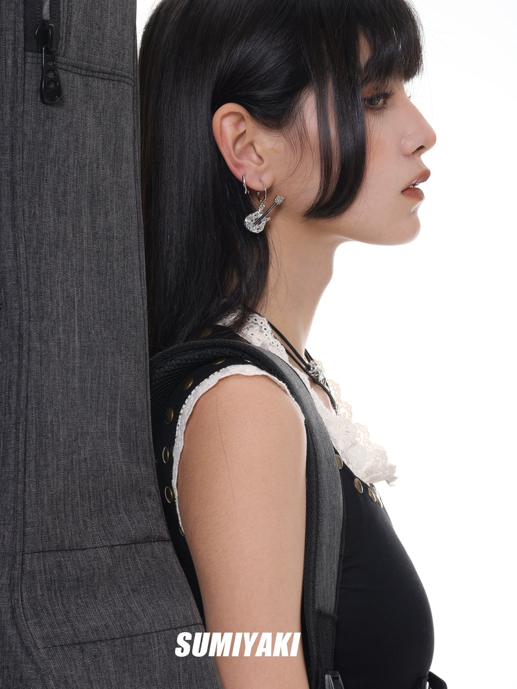 Five Kills Rock Guitar S925 Punk Earrings